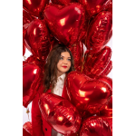 Шар (19''/48 см) Сердце, Красный, 1 шт., 758083