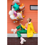 Шар (25''/64 см) Фигура, Роликовый конек (надув воздухом), Розовый, 1 шт., 23113