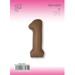 Шар (40''/102 см) Цифра, 1 Slim, Шоколад, Матовый, 1 шт. в уп., B901911MCH