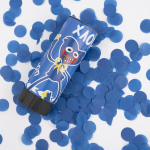 Хлопушка пружинная (4/10 см), Зубастики, Круги тишью, Синий, 1 шт., 823170