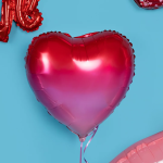 Шар (18''/46 см) Сердце, Фуше, Градиент, 1 шт., 23879