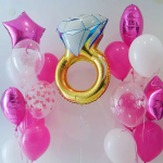 Шар (40''/102 см) Фигура, Кольцо с бриллиантом, 1 шт., R510