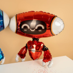 Шар (27''/69 см) Фигура, Робот, Красный, 1 шт., 901892R