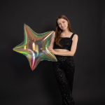 Шар (32''/81 см) Звезда, Прозрачный, Хамелеон, 1 шт. в уп., 24542