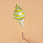 Шар с клапаном (17''/43 см) Мини-фигура, Мороженое, Мятный, Сатин, 1 шт., 25065