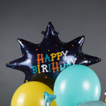 Шар (27''/69 см) Фигура, С Днем Рождения, Яркий взрыв, 1 шт., 23319