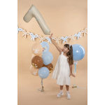 Шар (32''/81 см) Цифра, 7, Белый песок, Сатин, 1 шт. в уп., 131397