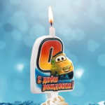 Свеча Цифра, 0 Тачки, 12 см, 1 шт., 1680