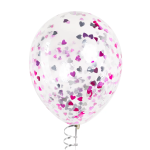 Конфетти фольга Сердце, Розовый микс, Металлик, 1,5 см, 50 г., 6015325