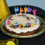 Свечи Буквы Happy Birthday, Яркий микс, 2,5 см, 1 шт. с держат., 132519