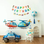 Шар (33''/84 см) Фигура 3D, Вертолет, Красный, 1 шт. в уп., 26026