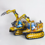 Шар (38''/97 см) Фигура 3D, Экскаватор, 1 шт. в уп., 19761
