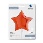 Шар (36''/91 см) Звезда, Оранжевый, 1 шт. в уп., 36215O-P