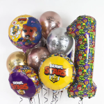 Шар (34''/86 см) Цифра, 1 Game Party, 1 шт. в уп., 501551