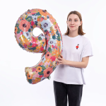 Шар (34''/86 см) Цифра, 9 Цветочный вальс, 1 шт. в уп., 131439