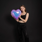 Шар (18''/46 см) Сердце, (надув воздухом), Сиреневый, Хамелеон, 1 шт. в уп., Шар (18''/46 см) Сердце, (надув воздухом), Сиреневый, Хамелеон, 1 шт. в уп.,