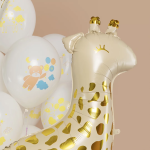 Шар (45''/114 см) Фигура, Жираф, Бежевый/Золото, 1 шт. в уп., 19623P