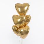 Шар (19''/48 см) Сердце, Мистик, Золото, Сатин, 1 шт., 758236