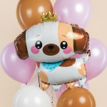 Шар (30''/76 см) Фигура, Щенок в короне, 1 шт. в уп., 27630P