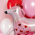 Шар (33''/84 см) Фигура, Пудель, Розовый, 1 шт. в уп., 23572