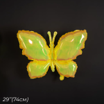 Шар (26''/66 см) Фигура, Бабочка (надув воздухом), Желтый, Хамелеон, 1 шт. в уп., 24982