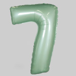 Шар (40''/102 см) Цифра, 7, Мятный, Макарунс, 1 шт., 901767PM