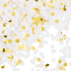 Конфетти купаж, Круг, фольга и тишью, Золотой микс, Металлик, 1 см, 50 г., 6015221