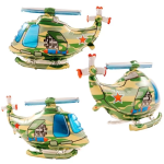 Шар (33''/84 см) Фигура 3D, Военный вертолет, Камуфляж, 1 шт. в уп., 24870