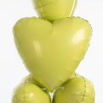 Шар (19''/48 см) Сердце, Мистик, Лимон, Сатин, 1 шт., 221738