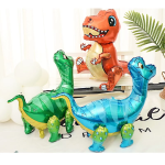 Шар (30''/76 см) Фигура 3D, Маленький динозавр, Оранжевый, 1 шт. в уп., 15528