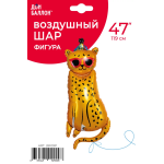 Шар (47''/119 см) Фигура, Леопард в солнечных очках, 1 шт. в уп., 26109P