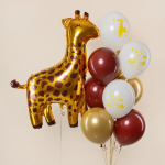 Шар (45''/114 см) Фигура, Жираф, Золото, 1 шт., 19668
