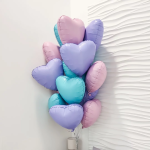 Шар (19''/48 см) Сердце, Лаванда, 1 шт., 221325