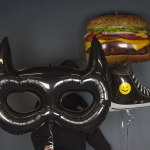 Шар (36''/91 см) Фигура, Маска, Черный, 1 шт. в уп., 35867-P