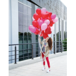 Шар (12''/30 см) Сердце, Красный (015), пастель, 50 шт., 628158