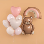 Шар (32''/81 см) Фигура, Радуга, Розовый, Сатин, 1 шт. в уп., 26323P