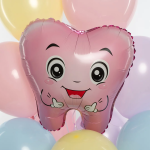 Шар (21''/53 см) Фигура, Милый Зубик, Розовый, 1 шт., 26300