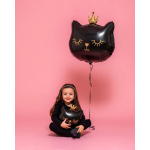 Шар (21''/53 см) Фигура, Котенок Принцесса, Черный, 1 шт., G72097
