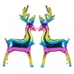 Шар (32''/81 см) Фигура 3D, Олень, Радужный, Градиент, 1 шт. в уп., 21967