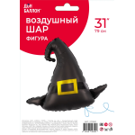 Шар (31''/79 см) Фигура, Шляпа Волшебника, Черный, 1 шт. в уп., 21759P