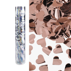 Пневмохлопушка (12/30 см), Вместе Навсегда!, Сердца фольга, Розовое Золото, 1 шт., 823144