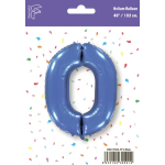 Шар (40''/102 см) Цифра, 0, Синий, 1 шт. в уп., B901760A