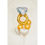 Шар (40''/102 см) Фигура, Кольцо с бриллиантом, 1 шт., R510