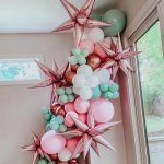 Шар 3D (23''/58 см) Звезда, Объемная, Розовое Золото, 1 шт., 60048