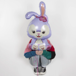 Шар (40''/102 см) Фигура, Зайка, Сиреневый, 1 шт., 23195