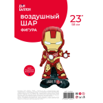 Шар 3D (23''/58 см) Фигура на подставке, Железный человек, 1 шт. в уп., 24504