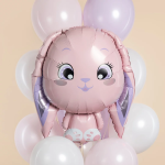 Шар (32''/81 см) Фигура, Милый зайка, Розовый, 1 шт. в уп., 944019