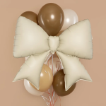 Шар (39''/99 см) Фигура, Бант, Кремовый, Сатин, 1 шт., 26457NP