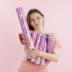 Пневмохлопушка (12/30 см), Поздравляю!, Круги фольга и тишью, Ассорти, 1 шт., 723036