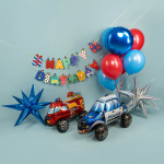 Шар 3D (26''/66 см) Звезда, Составная, Синий, 1 шт. в уп., 60034